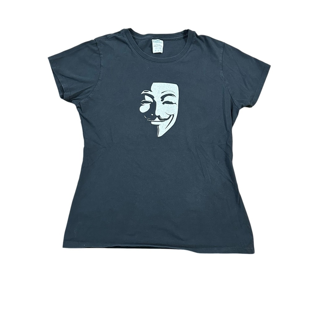 V For Vendetta Movie T-Shirt Fawkes Freedom Forever Women's Size Medium‎